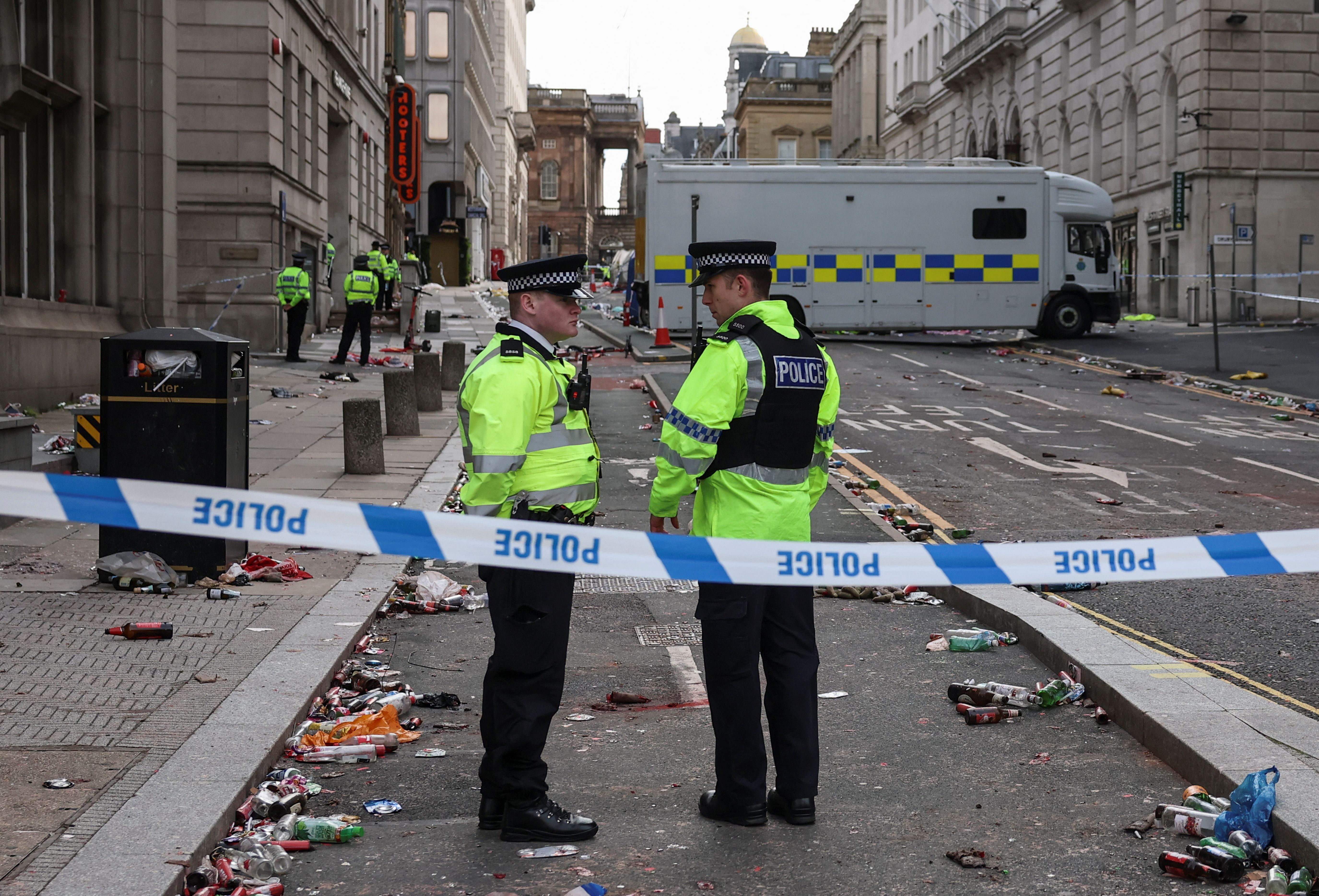 Local de atropelamento em Liverpool