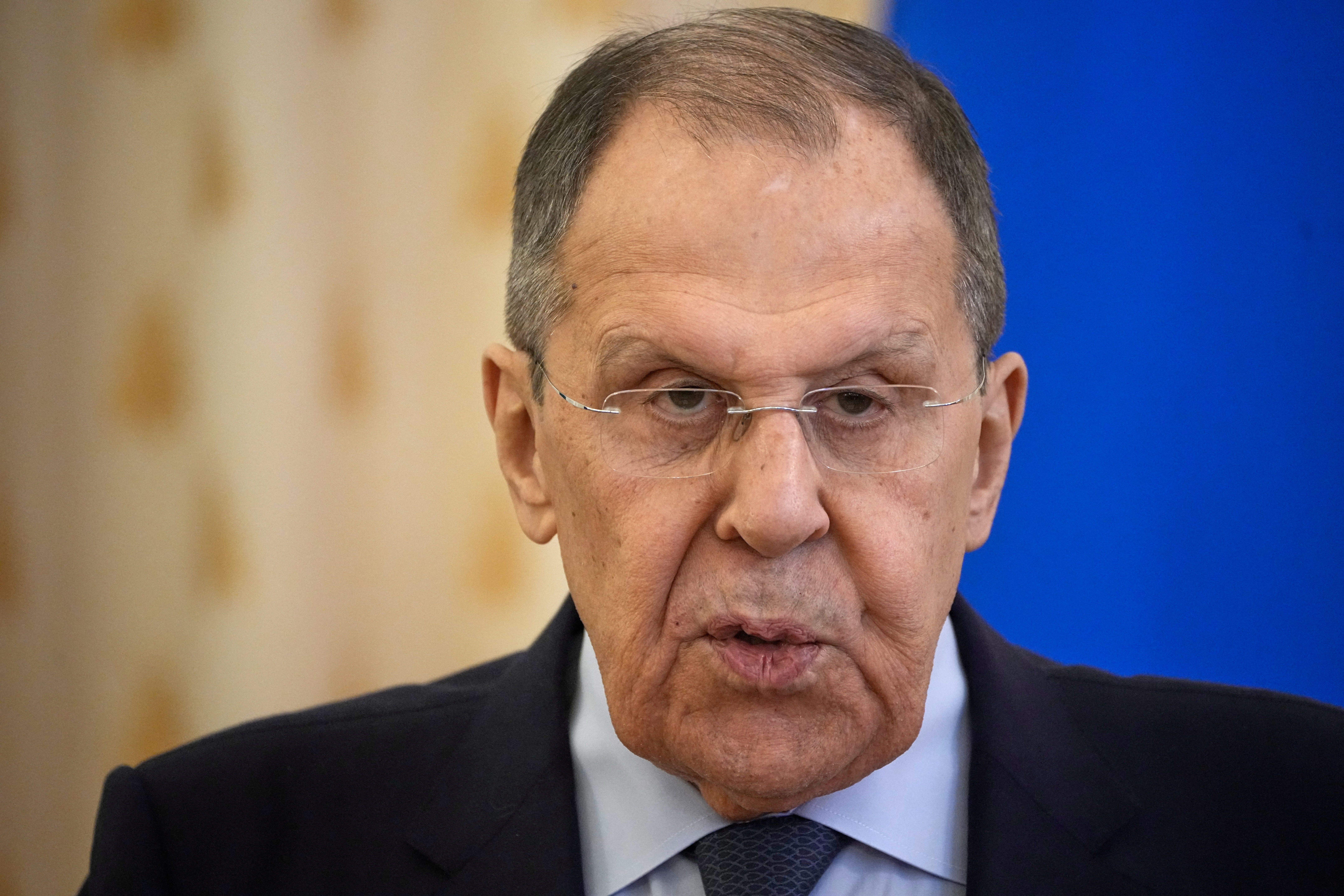 Ministro das Relações Exteriores da Rússia, Sergei Lavrov, durante recepção a diplomatas em Moscou