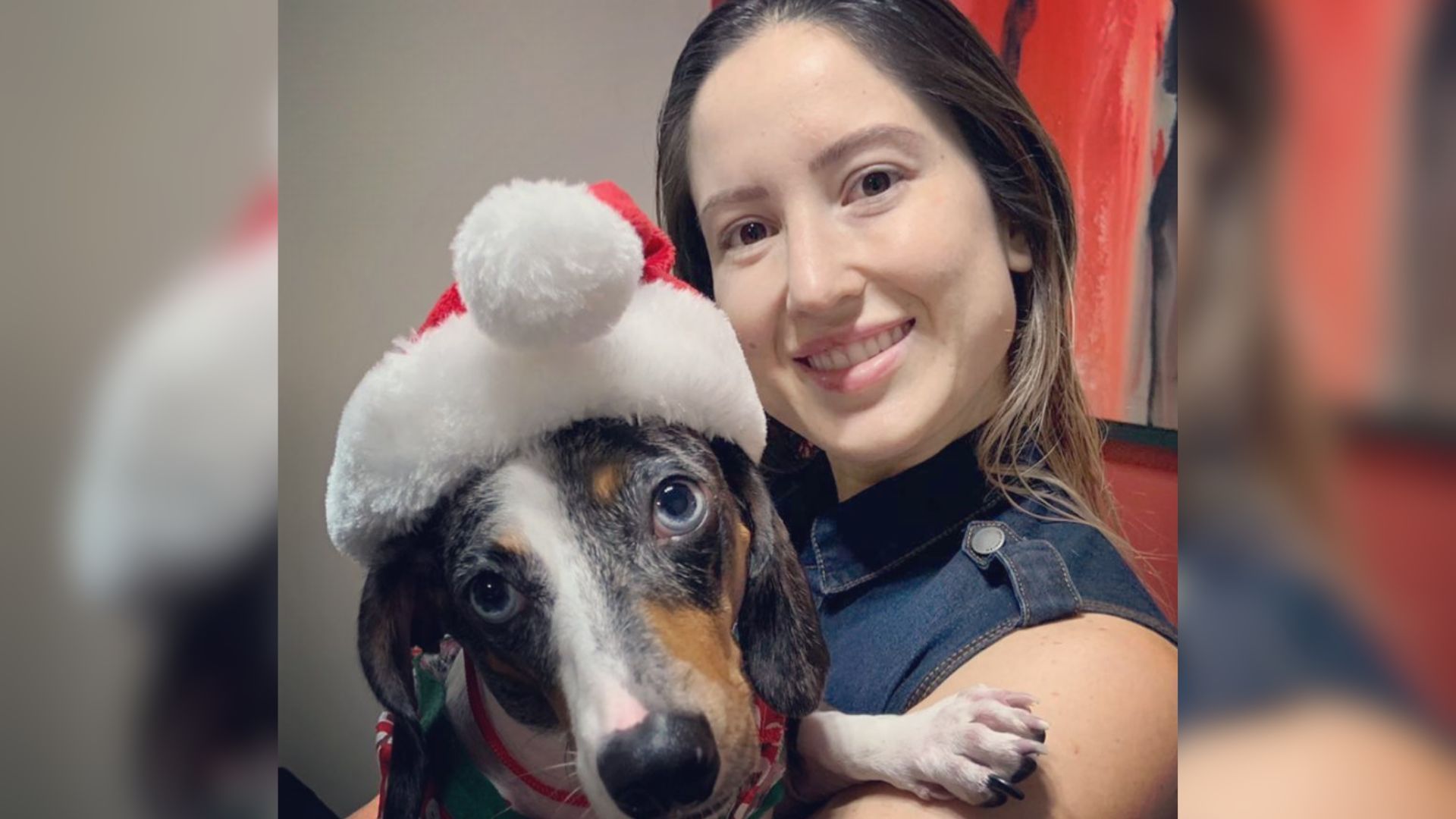 Professora Larissa Rodrigues e sua cachorrinha