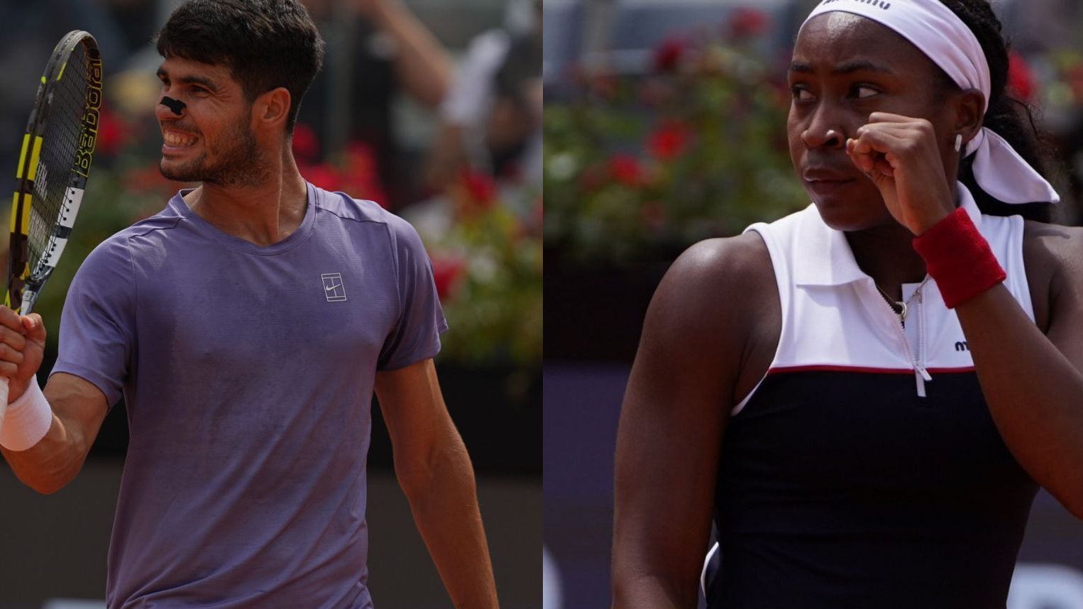 Alcaraz e Gauff avançam às semifinais do Itália Open