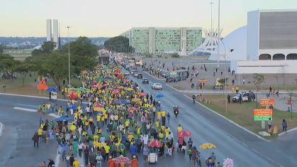 Manifestação pela anistia aos condenados pelo 8 de janeiro, em Brasília