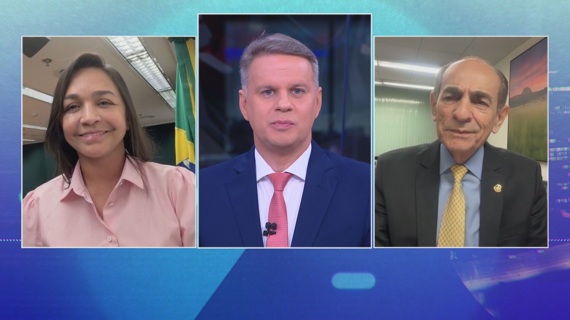 O senador Marcelo Castro (MDB-PI), e a senadora Eliziane Gama (PSD-MA), em entrevista à CNN