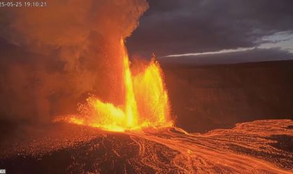 Vulcão Kilauea entra em erupção com jatos de mais de 300 metros de altura
