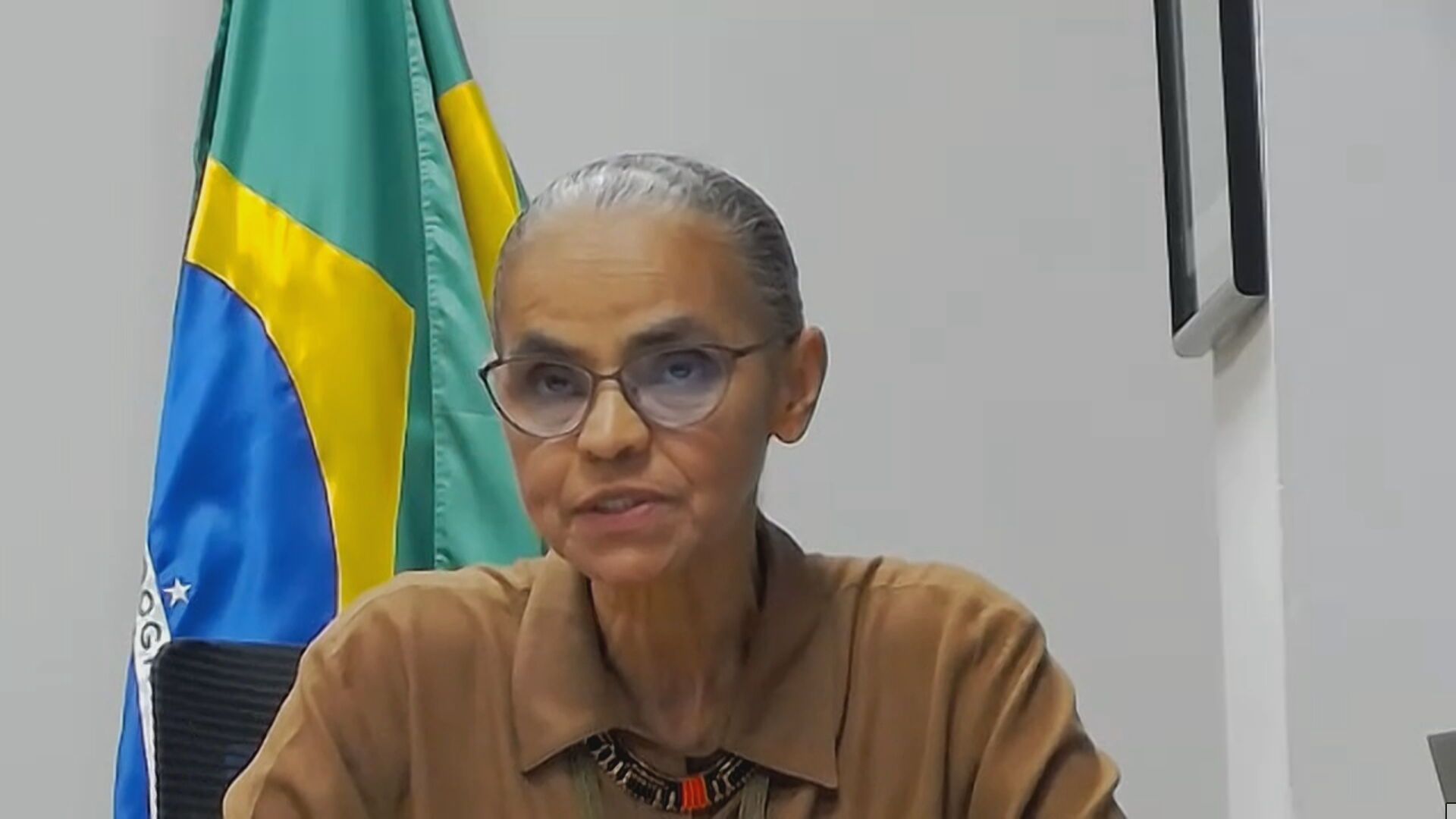 A ministra do Meio Ambiente e Mudança do Clima, Marina Silva, em entrevista à CNN