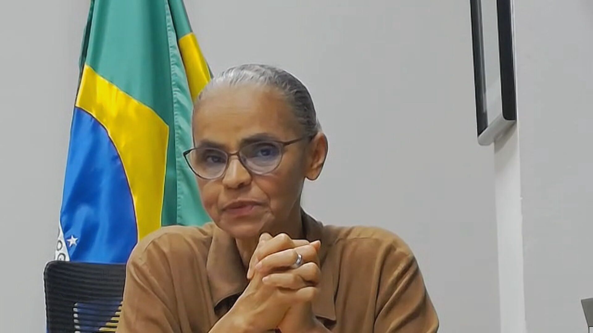 A ministra do Meio Ambiente e Mudança do Clima, Marina Silva, em entrevista à CNN