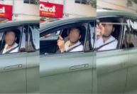 Homem joga spray em mulher após briga de trânsito