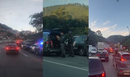Casal com drogas foge da PM e mulher é baleada na Fernão Dias, em São Paulo