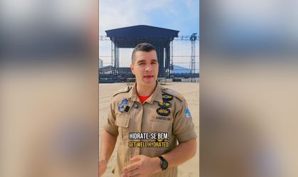 “Nada de entrar no mar”: vídeo dos bombeiros orienta fãs de Lady Gaga