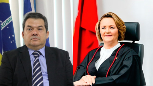 O desembargador Carlos Augusto Pires Brandão, do Tribunal Regional Federal da 1ª Região (TRF-1), e a procuradora Maria Marluce Caldas Bezerra, do Ministério Público de Alagoas