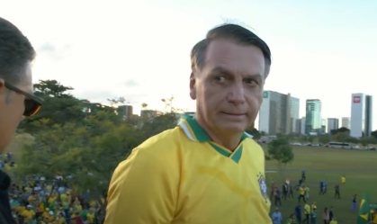 Ex-presidente Jair Bolsonaro (PL) em manifestação pró-anistia na capital federal