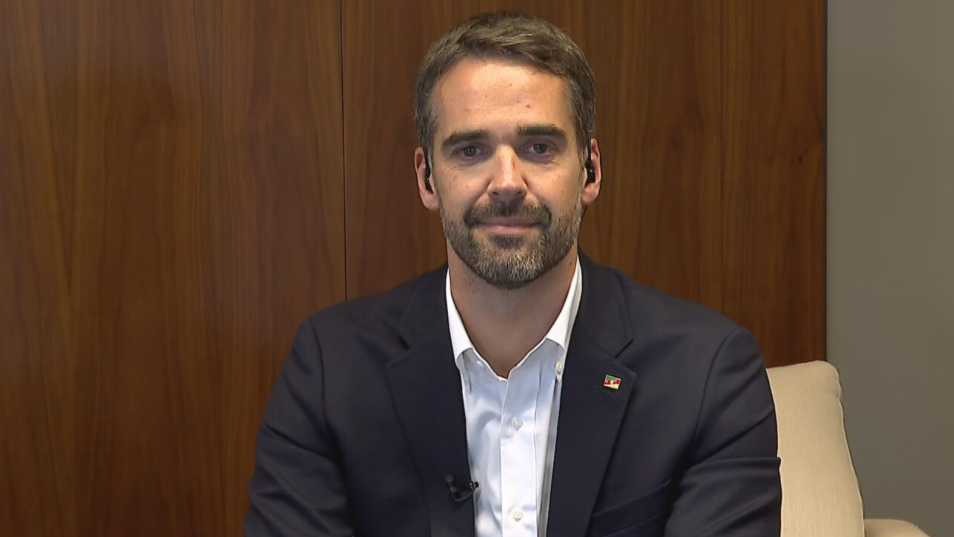 O governador do Rio Grande do Sul, Eduardo Leite, em entrevista à CNN