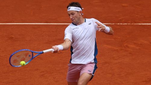 Casper Ruud durante semifinal do Madrid Open; final será contra Jack Draper