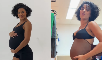Bella Campos aparece "grávida" para próximos capítulos de "Vale Tudo"