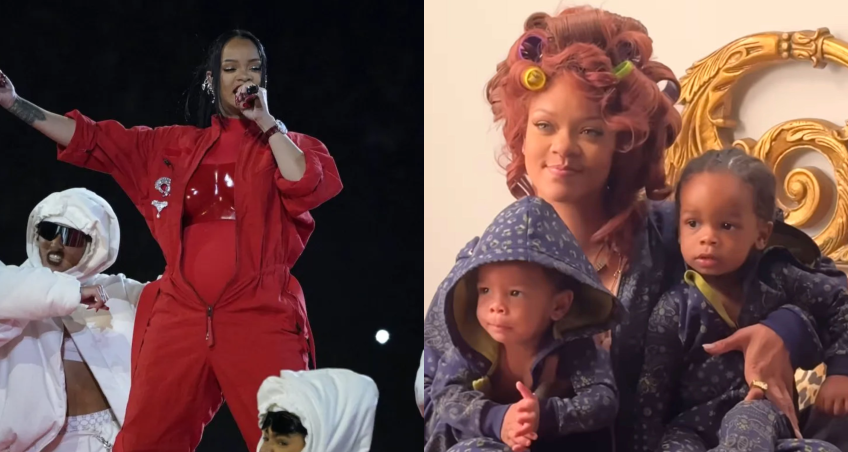A gravidez de Riot foi anunciada durante a apresentação de Rihanna no intervalo do Super Bowl de 2023 • Instagram/Rihanna