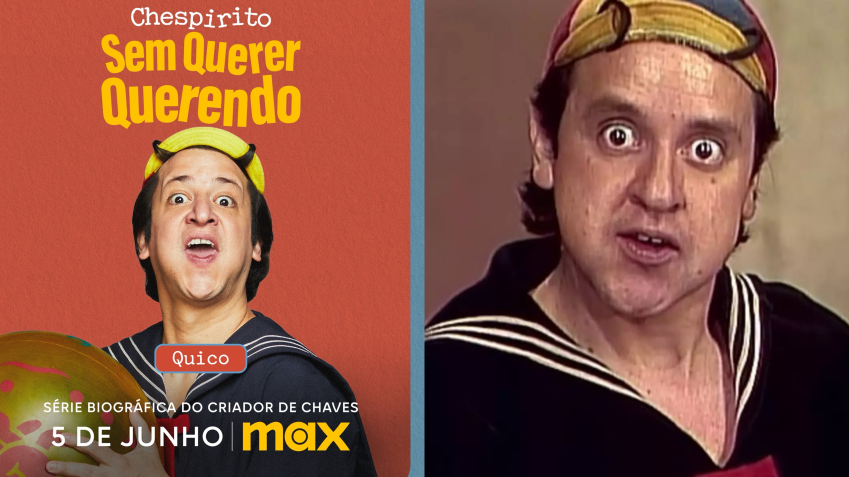 Nome do ator que interpretou Kiko também foi alterado na produção • Reprodução/HBO Max/Televisa