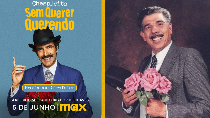 Professor Girafales era um dos personagens principais de "Chaves" • Reprodução/HBO Max/Televisa