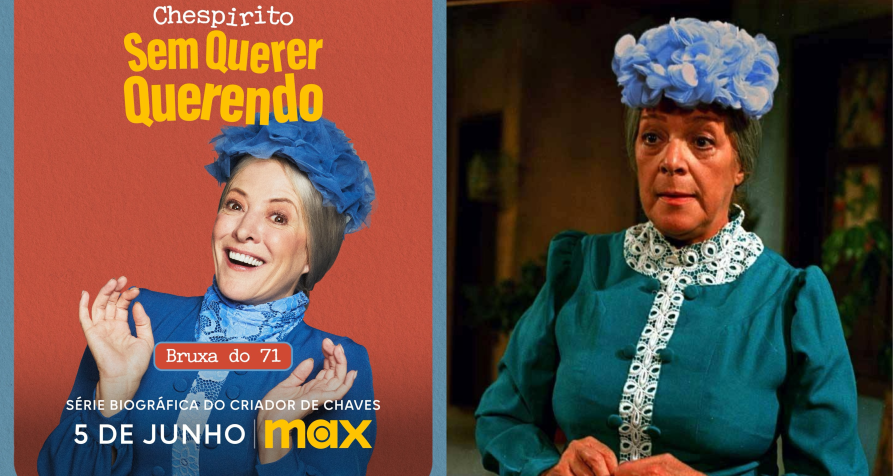 Dona Clotilde, mais conhecida como a Bruxa do 71, em "Chaves" • Reprodução/HBO Max/Televisa