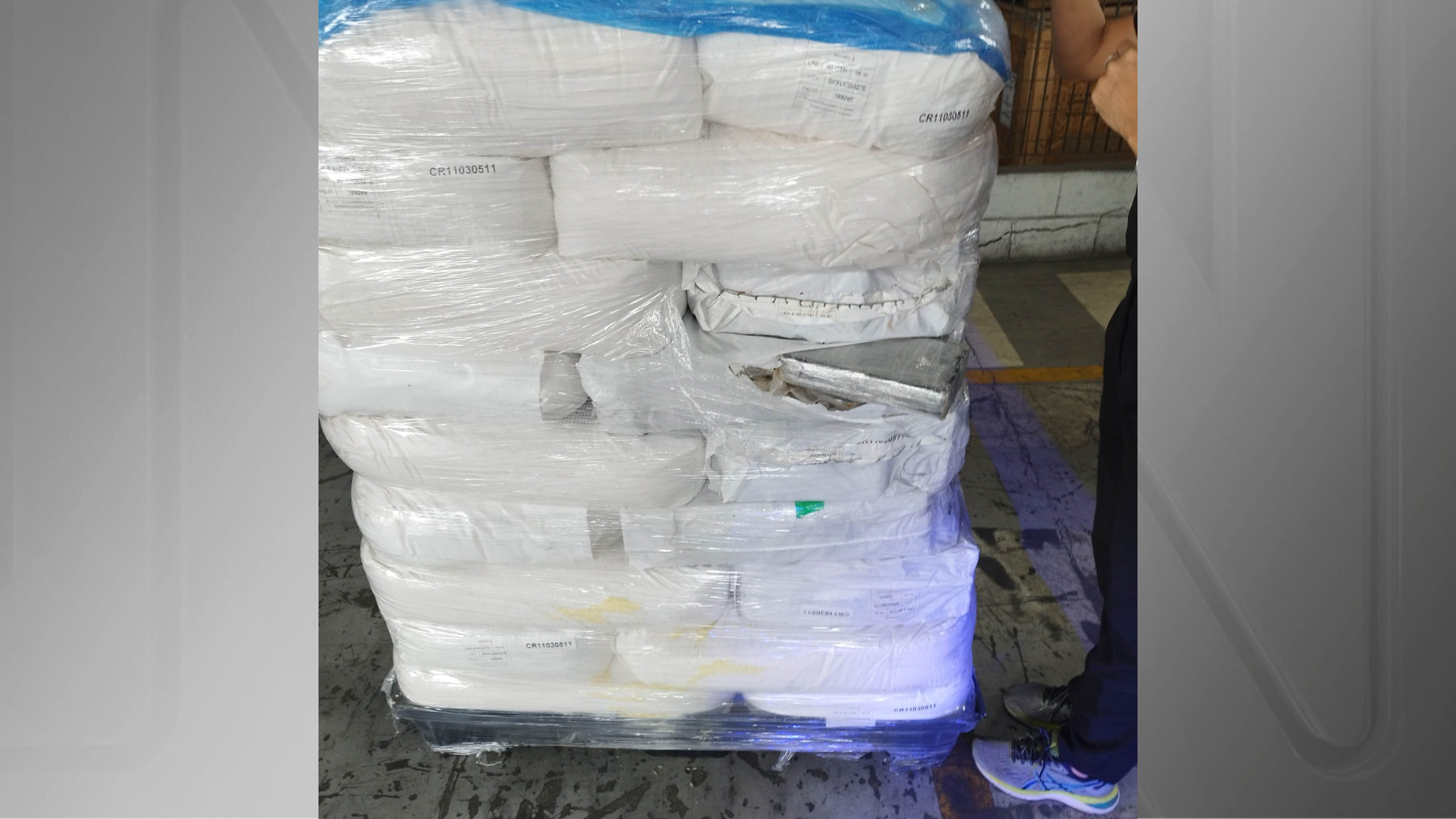 Drogas estavam escondidas em contêiner de polietileno