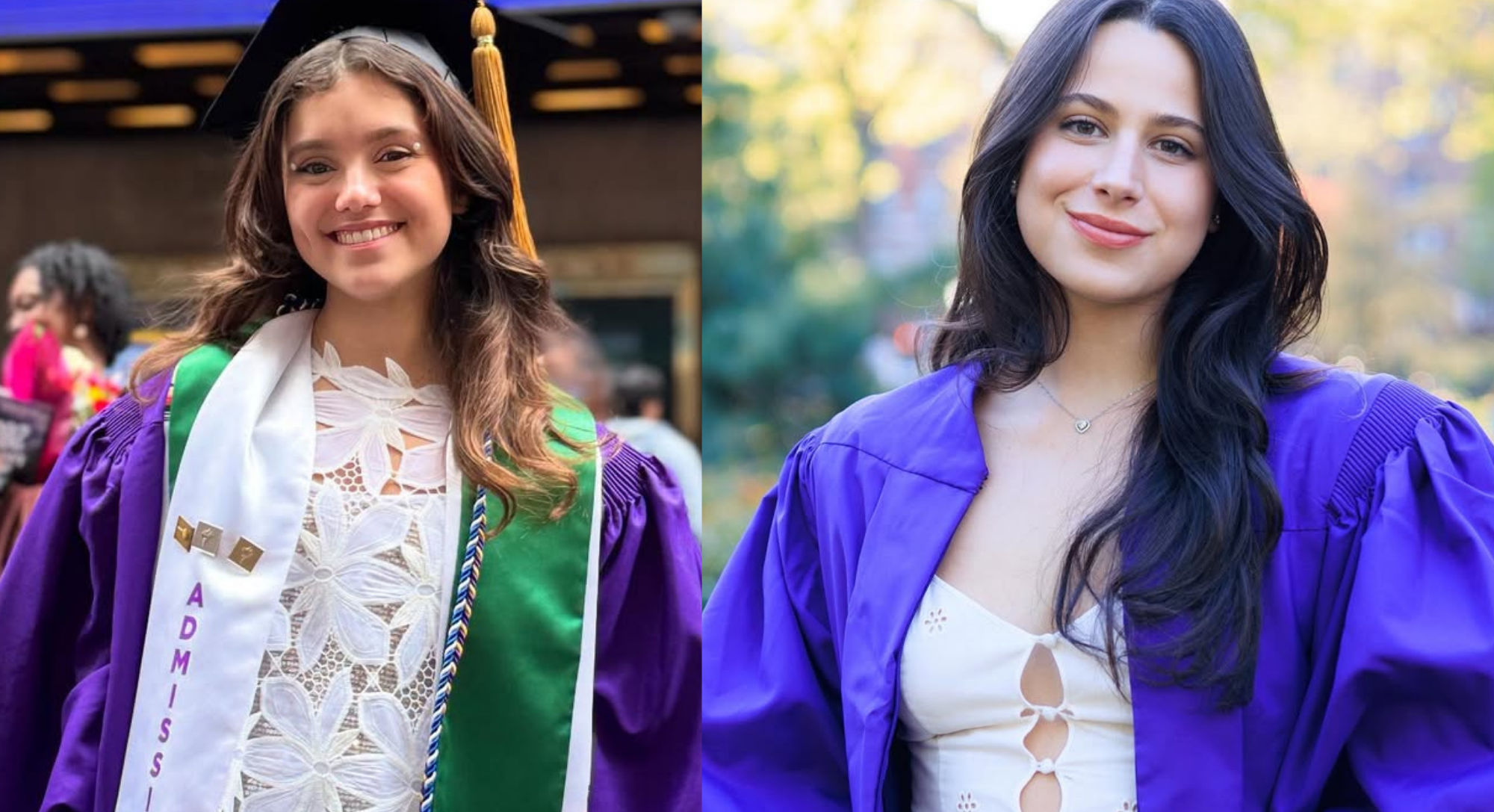 Elisa Annenberg-Paglia e Sophia Raia se formaram na Universidade de Nova York