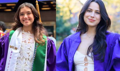 Elisa Annenberg-Paglia e Sophia Raia se formaram na Universidade de Nova York