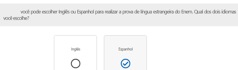 Inglês ou espanhol
