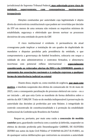 Ednaldo recorre ao STF contra afastamento da presidência da CBF • Reprodução