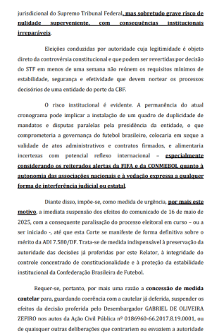 Ednaldo recorre ao STF contra afastamento da presidência da CBF • Reprodução