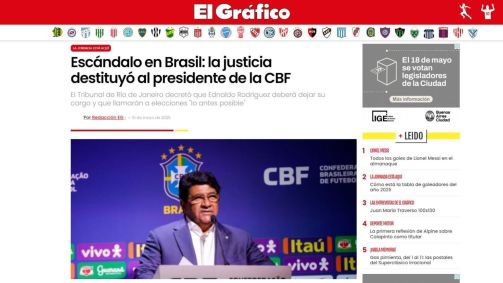 Imprensa internacional repercute afastamento de Ednaldo Rodrigues da presidência da CBF