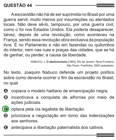 Questão correta é a • Reprodução