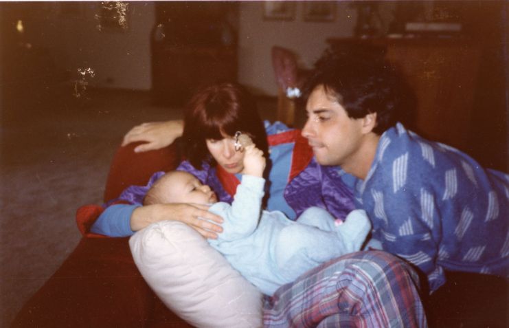 Rita Lee, Roberto de Carvalho e Antonio, quando bebê • Acervo pessoal