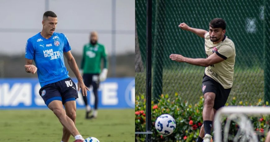 Gabriel Xavier, do Bahia, e Ronald, do Vitória