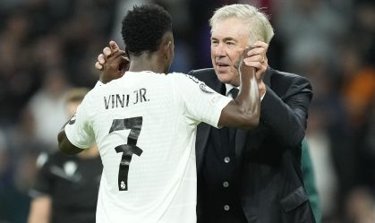 Vinicius Júnior e Carlo Ancelotti