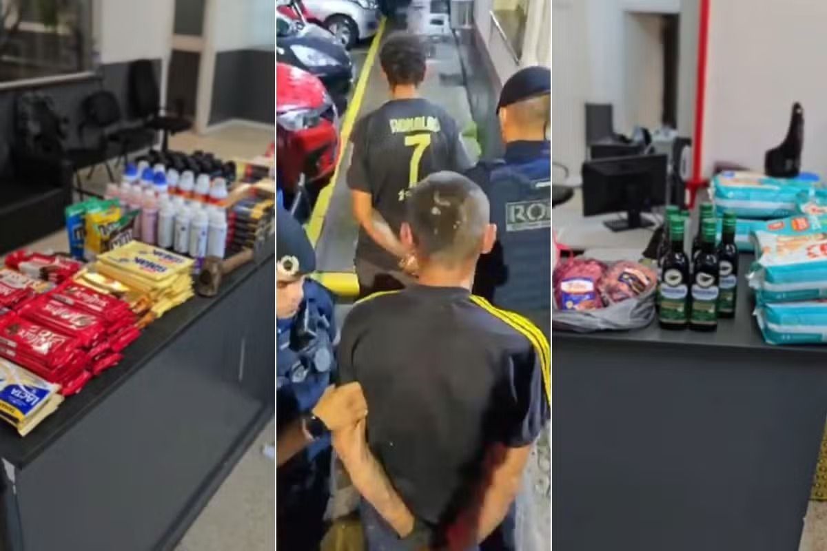 Imagens-mostram-produtos-furtados-e-suspeitos-após-serem-presos