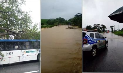 Transtornos provocados pelas chuvas fortes em Pernambuco