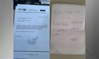 Atestados supostamente falsos que teriam sido emitidos por UPA de Salvador