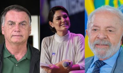 Jair Bolsonaro, Michelle Bolsonaro e Luiz Inácio Lula da Silva