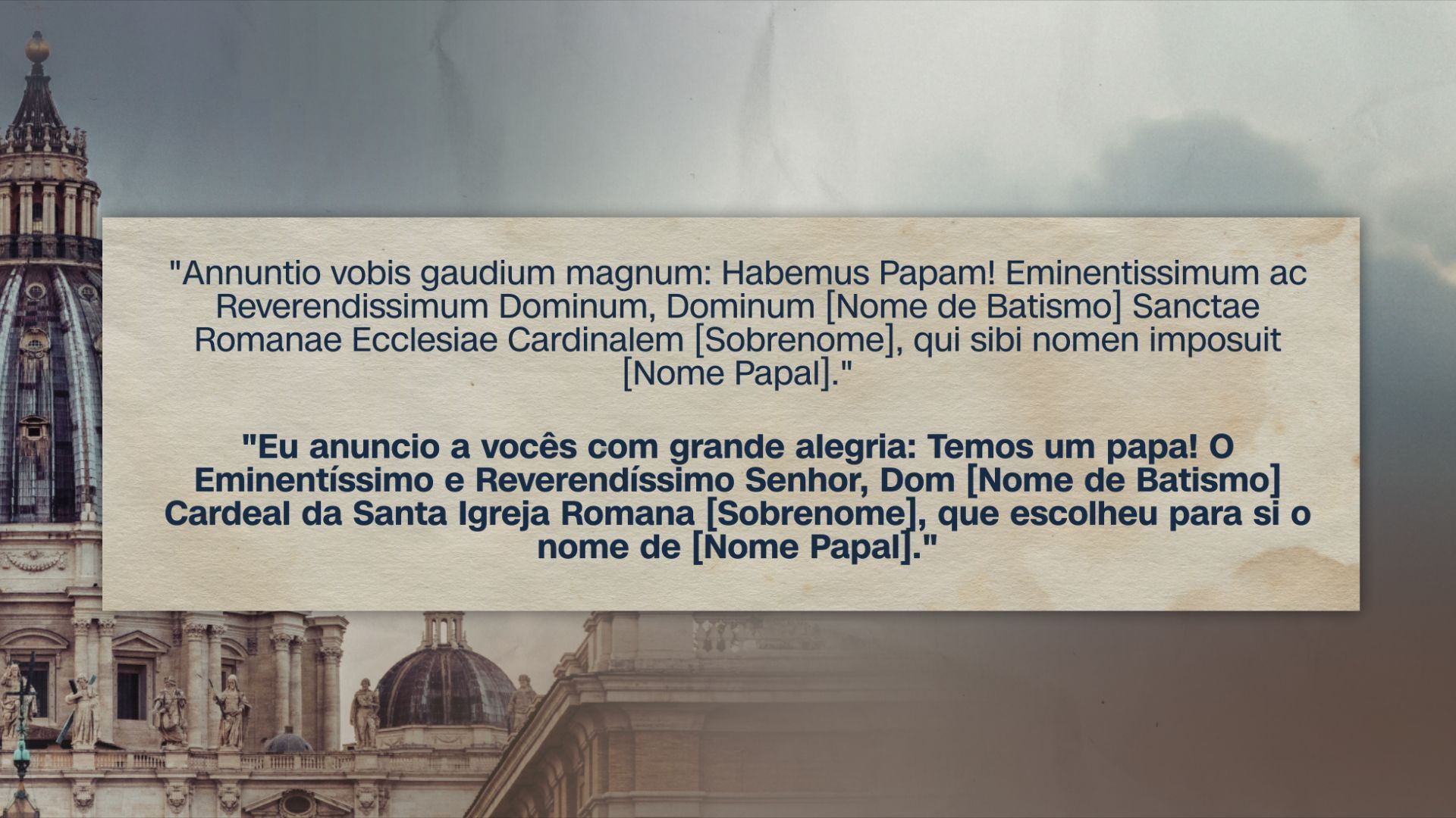 “Habemus Papam”: anúncio oficial do novo pontífice. • CNN Brasil