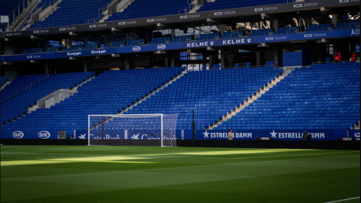 Palco do jogo entre Espanyol e Barcelona