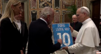 Papa Leão XVI recebe campeões italianos do Napoli