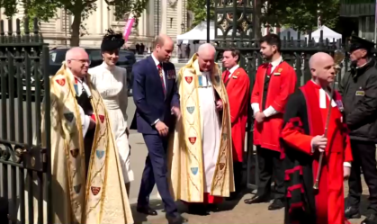 Rei Charles, William e Kate vão a cerimônia do Dia da Vitória em Londres
