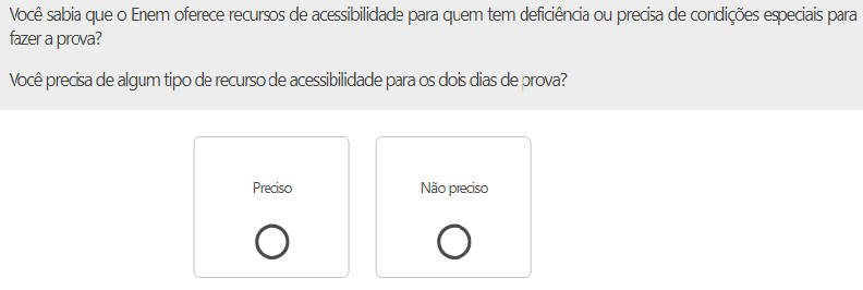 Enem 2025 oferece recursos de acessibilidade • Reprodução/Página do Participante