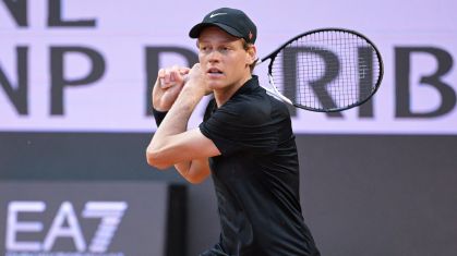 Sinner em ação no Roma Open