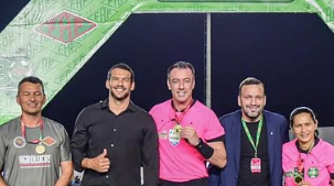 Samir Xaud ao lado de Raphael Claus após a final do Campeonato Roraimense