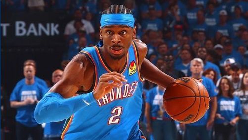 Shai Gilgeous-Alexander em ação pelo Oklahoma City Thunder