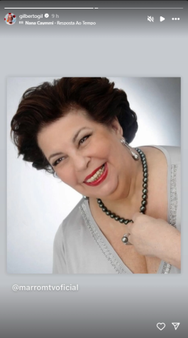 Gil compartilhou uma foto de Nana em seu perfil no Instagram • Instagram/Gilberto Gil