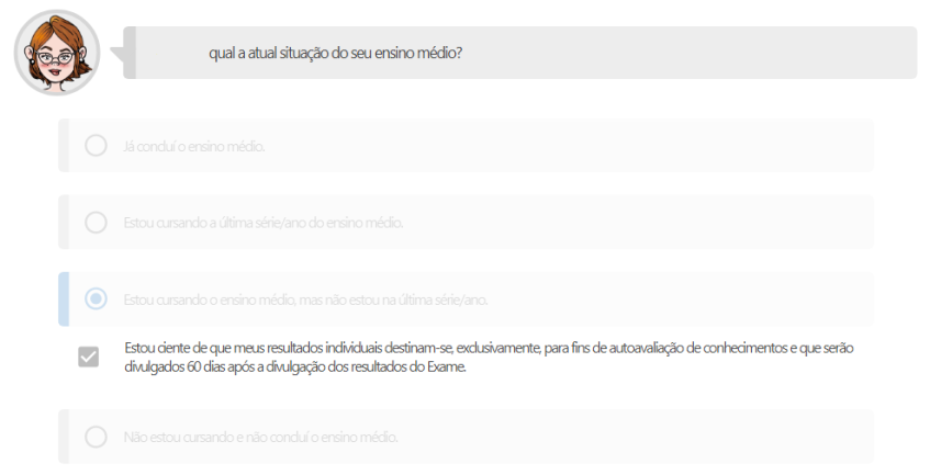 Treineiros podem se inscrever no Enem 2025 • Reprodução / Página do Participante