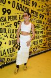 Atriz Valentina Bandeira chega para o show de Lady Gaga em Copacabana, no Rio de Janeiro