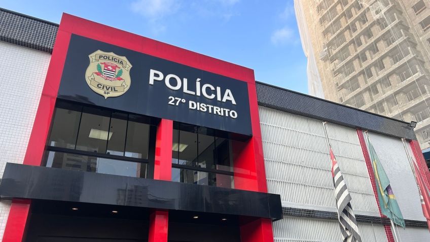 Fachada do 27º Distrito da Polícia Civil de São Paulo • Gabriela Milanezi/CNN