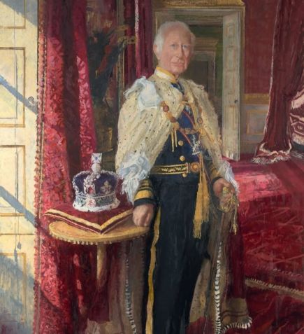 Retrato de coroação do rei Charles III • Palácio de Buckingham