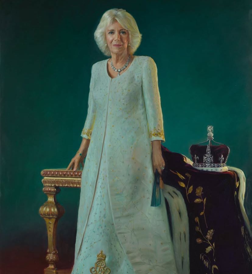 Retrato de coroação da rainha Camilla, do reino Unido • Palácio de Buckingham